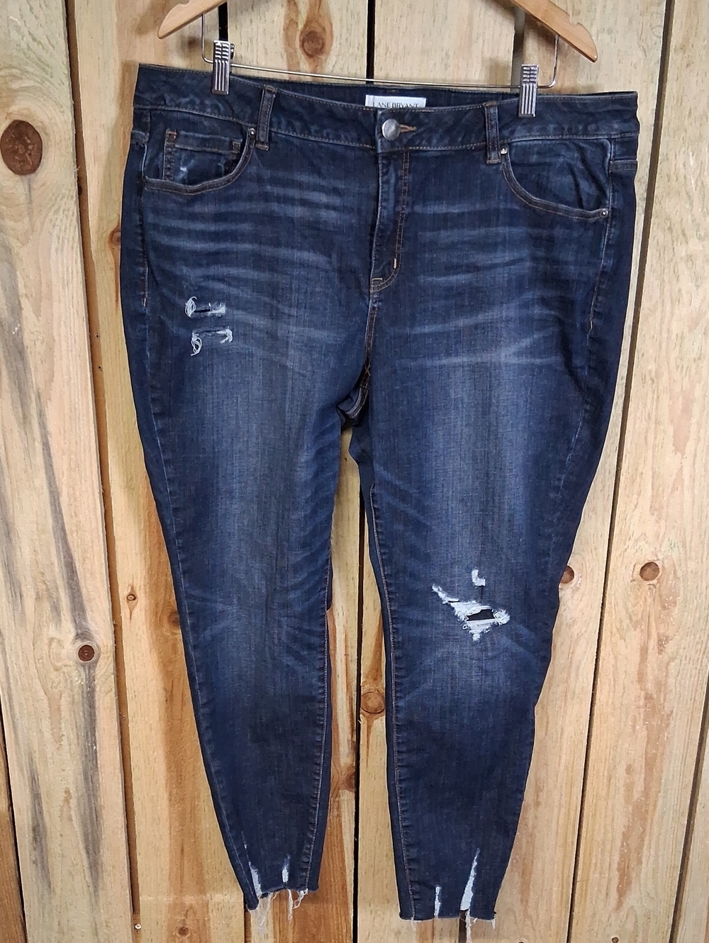 Lane Bryant Womens Blue Jeans Size 20 Casual Distressed